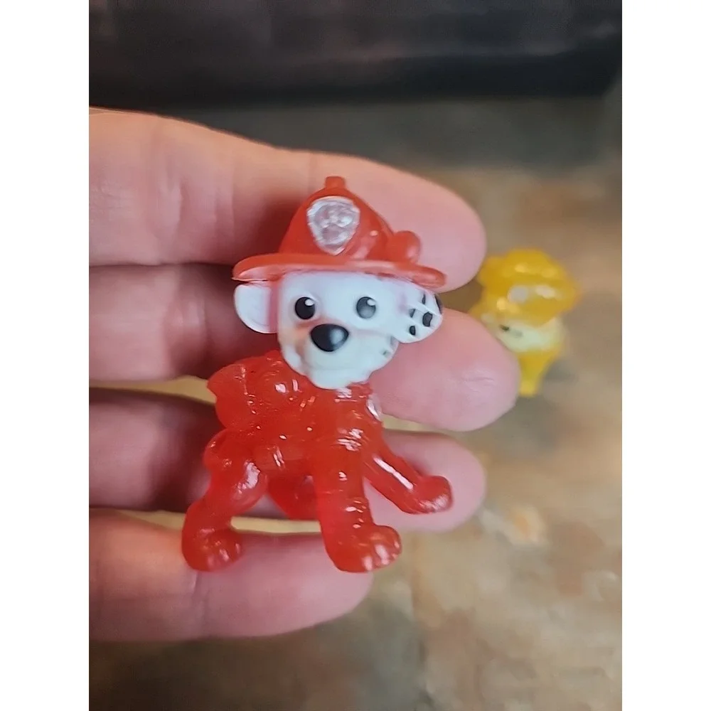Paw Patrol The Movie Mini Translucent Figures Toppers Toy Lot - 6 Total